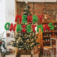 Ballons de noël en papier d'aluminium, 16 pouces, joyeux noël, lettre, bannière, décoration de noël, Ballons en Mylar