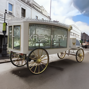 Cercueil funéraire classique sur mesure, charrette funéraire de style européen de haute qualité, traînée par des chevaux - Product Image 2