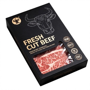 Fresh <b>Cut</b> Beef Premium Tenderloin Rigid Box Gold Foil Logo High-End Food Packaging BSCI FSC Certified - Product Image 1
