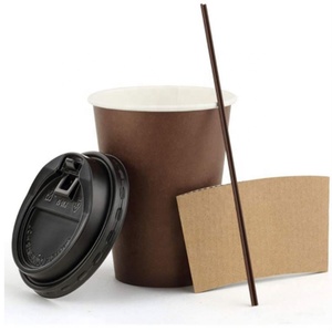 Gobelet jetable en carton simple paroi, personnalisé avec logo imprimé, résistant à l'eau, idéal pour café, mocha, boba, milk-tea - Product Image 4