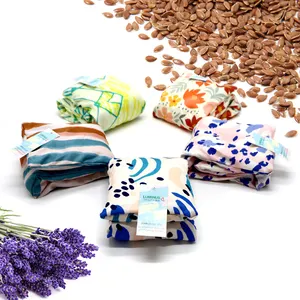 Microwavable flax seeds neck wheat bag heat packs reusable hot pack warmer Heating Pad for Neck and Shoulders