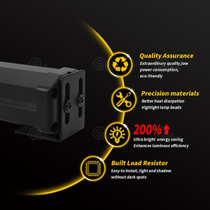 20 "26" 31 "37" 43 "49" quatre côtés camion de remorquage véhicule voiture Flash d'urgence COB <span class=keywords><strong>Led</strong></span> stroboscope voyant d'avertissement barre ambre rouge bleu 12V 24V - Product Image 5