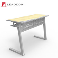 Ensemble table et chaise d'étudiant Leadcom L-E04 avec structure en acier thermolaqué pour salle de classe et salle de formation