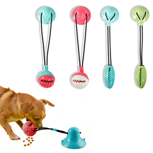 Jouet pour chien ventouse animal de compagnie jouet de balle de morsure molaire amusant interactif corde pour animaux de compagnie mâcher nettoyage des dents ventouse chien mâcher morsure balle jouet - Product Image 1