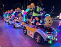 Tren Eléctrico sin Rieles para Niños, Modelo Nailong Escort, con Capacidad para 10 Pasajeros, para Niños, Adultos y Padres, con Juegos en Pantalla Gratuitos