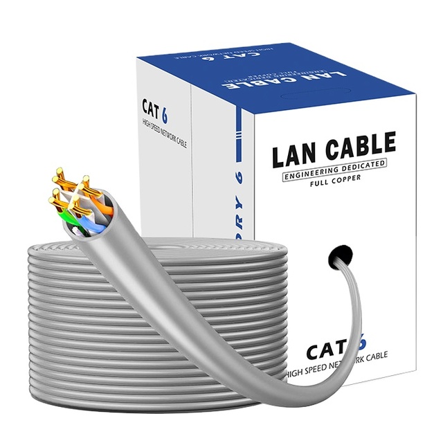 2026 new MX-STAR Factory OEM Logo Ethernet Cat6 Network ethernet Lan Cable UTP Bare Copper CCA 1000ft Roll 23AWG cat 6 305m