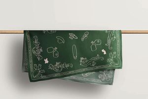 Bandana Moderne Simple pour Mariage, Foulard en Soie Personnalisé, Vente en Gros, Cadeau de Mariage Personnalisé - Product Image 3