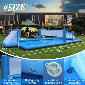 Large New <b>Inflatable</b> Volleyball and Football Court 2 in 1inflatable Water Game With Recreational Facilities - Product Image 6