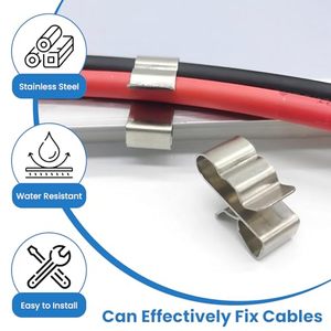 Kẹp dây thép không gỉ, kẹp cáp thép không gỉ 304 23 mm bảng điều khiển năng lượng mặt trời kẹp dây đôi - Product Image 2
