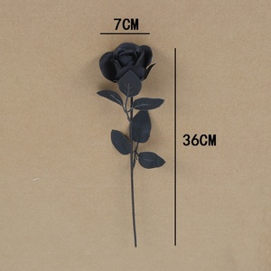 Fleurs Artificielles Magiques Noires, Roses Éternelles Style Gothique, Fleur en Soie pour Halloween et Festival des Fantômes, Série Sombre, Accessoires Photo - Product Image 3