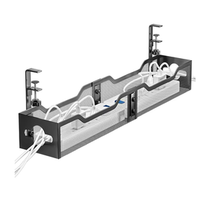 Vassoio Portacavi Multifunzione Estensibile Sotto <span class=keywords><strong>Scrivania</strong></span>, <span class=keywords><strong>Organizzatore</strong></span> <span class=keywords><strong>Cavi</strong></span> per Postazione di Lavoro - Product Image 2