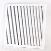 Diffuseur moderne à fente linéaire à lame plate Grille d'aération carrée en aluminium et plastique pour climatisation en acier inoxydable