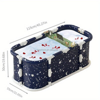 Baignoire gonflable en PVC portable et autoportante pour petits espaces, utilisation par les adultes, design pliable, contrôle de la température, chauffage du corps entier