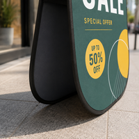 Bannière publicitaire ovale colorée à impression numérique, support d'affichage double face extérieur, bannière pop-up pour événements