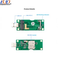 Adaptateur sans fil USB 2.0 Type-A vers Mini PCI-E MPCIe avec 1 emplacement pour carte SIM pour module modem 3G 4G LTE WWAN GSM en stock