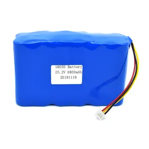 18650 6s2p battery lithium 24v 6800mah Rechargeable 22.2V li ion battery pack