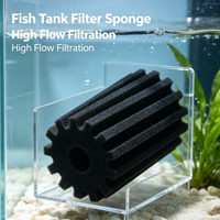 Filtre en forme d'engrenage, cylindre creux, éponge filtrante, mousse PU à cellules ouvertes, cartouche pour aquarium, filtration d'eau pour aquarium
