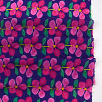 Tissu en coton fleuri doux à imprimé numérique personnalisé Safa Textile pour vêtements féminins