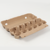 Plateau à œufs en papier recyclé 12/10/8 alvéoles pour l'agriculture durable, support résistant aux chocs