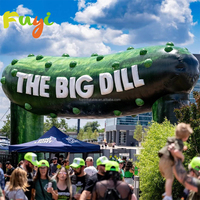 Arche gonflable personnalisée en forme de cornichon de concombre avec logo publicitaire pour la décoration de fête