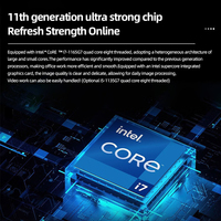 Mini PC industriel sans ventilateur noir, serveur Intel de 11e génération Core i5-1135G7/i7-1165G7, 2*DDR4, 1MSATA, 1M.2, 2MINI PCIE, en promotion