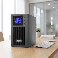 UPS Online Monofásico de 1kVA para Ordenador, Onda Sinusoidal Pura, Tiempo de Conversión de 0ms, 50/60 Hz, Fuente de Alimentación con Batería de Plomo-Ácido, AVR