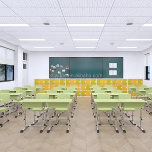 YJ moderna apprendimento ergonomico sedile singolo banco di scuola e sedia scrivania per lo studente