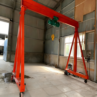 Grue à portique mobile légère de 2 tonnes, facile à utiliser, avec moteur et palan électrique pour utilisation en entrepôt de conteneurs