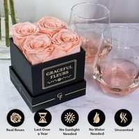 Boîtes d'emballage en papier populaires d'approvisionnement d'usine avec conception gratuite logo saint valentin cadeau fleur savon rose boîte à bijoux
