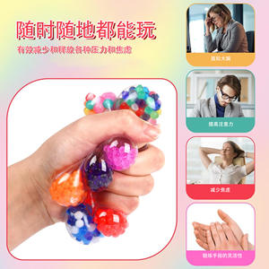 بيض الماء الجديد لعيد الفصح 2025 القابل للضغط، ألعاب تخفيف الضغط المطاطية الممتعة للأطفال والكبار، كرات العنب ألعاب مضادة للتوتر للأطفال - Product Image 2