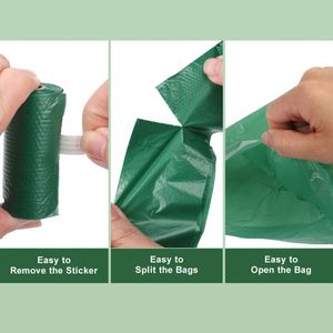 Eco-Friendly Thick Biodegradable Dog Waste Bags Sustainable Cornstarch <b>Compostable</b> Pet Poop Container - Product Image 2
