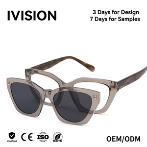 Lunettes de soleil magnétiques à clipser TR90 Premium pour hommes et femmes, verres polarisés HD TAC, pour la conduite et le sport, monture optique, vente en gros - Product Image 1