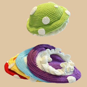 Cappello a Fungo SOLPOP, Divertente Berretto Estivo Lavorato a Maglia per Donne, Cappello a Paillettes all'Uncinetto, Caldo Cappello Lavorato a Maglia per Uomini - Product Image 4