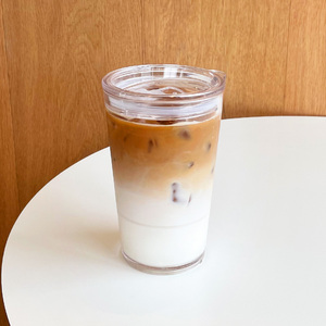 Clear Unisex Party Tumbler <b>Cup</b> 17oz 500ml Made of Durable PP Plastic As a <b>Reusable</b> Coffee Drink Container for Events - Product Image 3