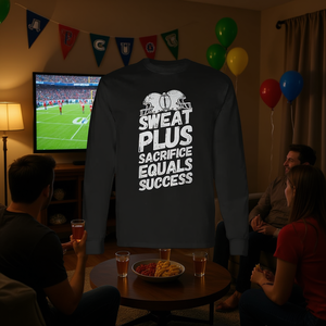 Camiseta de manga larga para fiesta de fútbol, ​​Sweat Plus Sacrifice Equals Success - Product Image 3