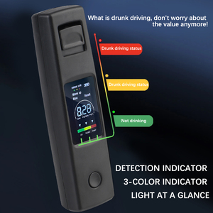 Atem-Alcotester Tragbarer berührungs loser Alkohol <span class=keywords><strong>tester</strong></span> Digitales LCD-Display Typ C Lade alkohol detektor Alkohol <span class=keywords><strong>tester</strong></span> Schwarz - Product Image 3
