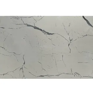 Piedra artificial de superficie sólida Hermosa Losa de piedra artificial Calcuta Blanco 3200x1600mm Ideal para encimeras y más