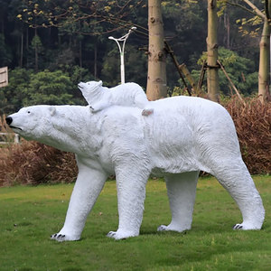 S266 rugissant Posture fibre de verre noir ours Sculpture jardin et parc décoration Simulation résine Animal Statue pour scène extérieure - Product Image 3