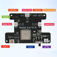 ACEBOTT Stem Education Robot Fighting Car Set Kid Learning DIY Programación Codificación ESP32 PS3 APP 2WD Robot Combat Kit para Arduino