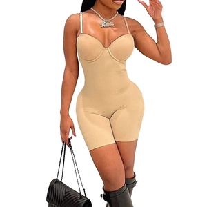 Nouvelle Combinaison-short sexy pour femme à bretelles, décolleté plongeant, taille haute, amincissante et tendance - Product Image 3