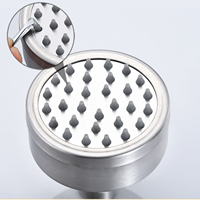 Pommeau de douche fixe compact en acier inoxydable brossé SS304 robuste, 78 mm, anti-colmatage, design moderne pour gymnases et écoles publiques