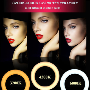Foto/estudio/teléfono/vídeo profesional Led <span class=keywords><strong>Ringlight</strong></span> con filtro espejo trípode lámpara Led anillo de luz para fotografía, luz, - Product Image 4