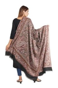 Soft Ethnic Breathable Polyester Kashmiri <b>Shawl</b> with Fine Woven Craftsmanship Elegant Long <b>Wrap</b> for Women <b>Wedding</b> & Bridal Wear - Product Image 2