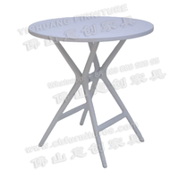 Table circulaire blanche de jardin en plastique de nouveau style pour l'utilisation extérieure de café de restaurant