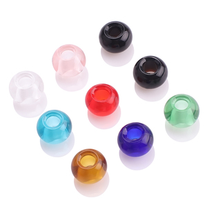 Zhubi 14MM grande foro rotondo perle di vetro per bracciali colori assortiti perline di cristallo rotonde per fai da te fatto a mano ciondoli gioielli da donna - Product Image 1
