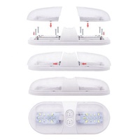 Luminaire de plafond LED à Double dôme pour camping-Car, avec interrupteur ON/OFF, éclairage d'intérieur pour RV, remorque, camping-Car, voiture et bateau, dc 12v