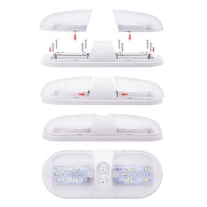Luminaire de plafond LED à Double dôme pour camping-Car, avec interrupteur ON/OFF, éclairage d'intérieur pour RV, <span class=keywords><strong>remorque</strong></span>, camping-Car, voiture et bateau, dc 12v - Product Image 4