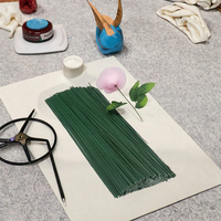 Bunga Hijau Buatan Tangan dari Batang Besi 40cm Dekorasi DIY Berkualitas Tinggi untuk Penggunaan Dalam Ruangan Ruang Tamu Tahun Baru Imlek