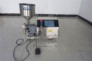 <b>Small</b> Semi Automatic Manual Rotary Lobe <b>Pump</b> Filler Lotion Shampoo Liquid Soap Cosmetic Cream Jar Bottle Filling Machine - Product Image 3