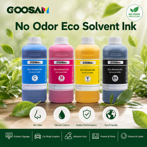 หมึกพิมพ์อีโค่โซลเว้นท์ GOOSAM 1000 มล. CMYK ไม่มีกลิ่น สีคงทน สำหรับงานพิมพ์ดิจิทัล ป้ายโฆษณาภายนอกอาคาร งานติดฟิล์มรถยนต์ - Product Image 1